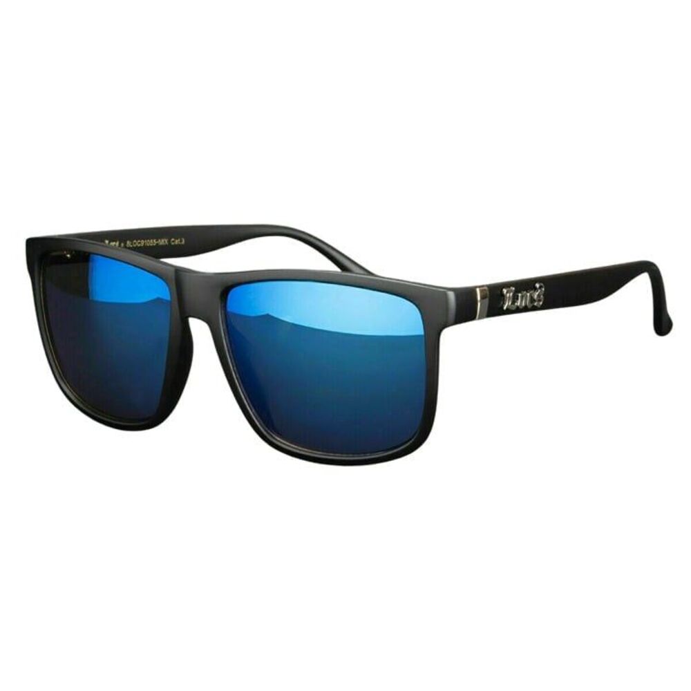 Sunglasses Locs Chicano Shades Gangster Glasses Blue Lens Flattop Cholo Black OG